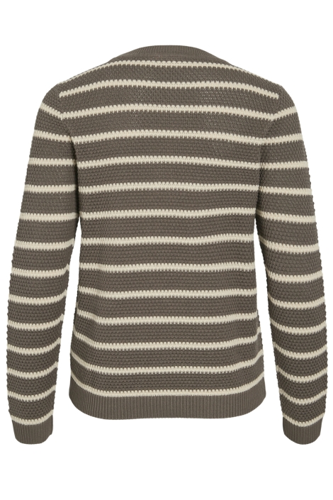 Vila vidalo o-neck l/s stripe knit top-